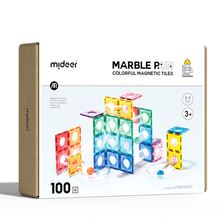 Colorful Magnetic Tiles - Marble Run 100PCS