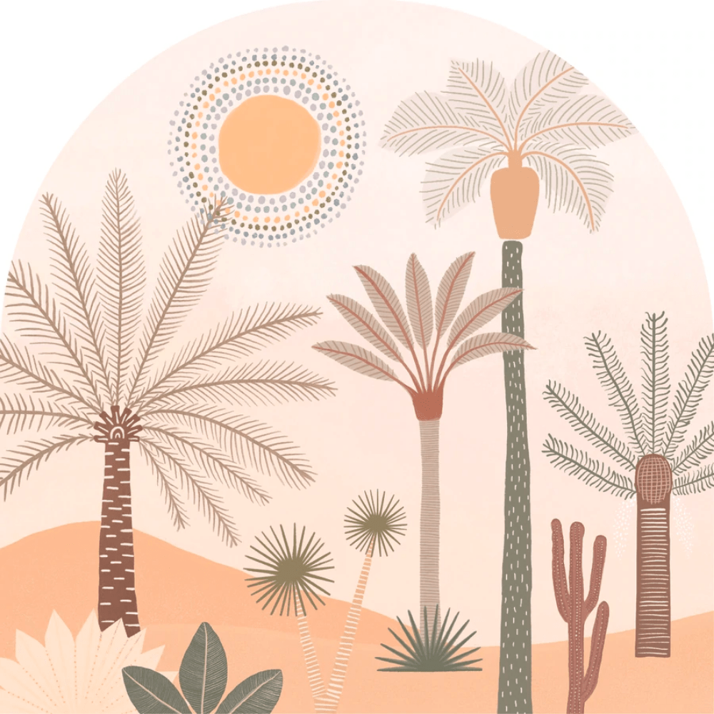 Palm Desert Arch Wall Mural - Natural