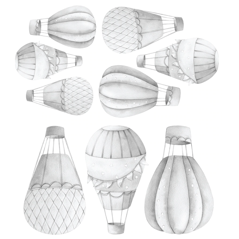 Hot Air Balloon Decal Set
