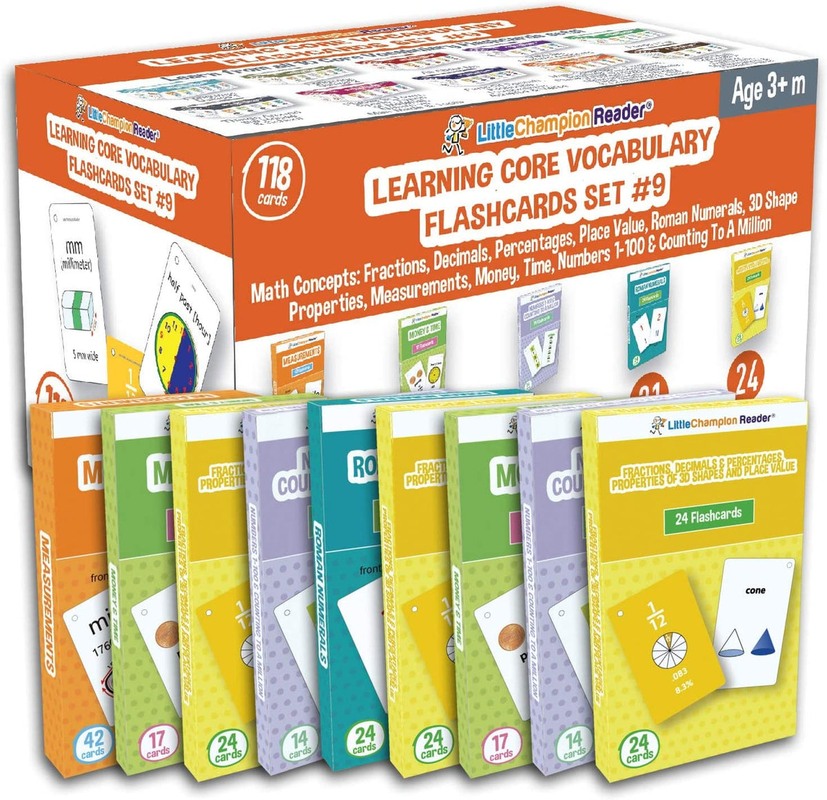 Learning Math Concepts Flash Cards