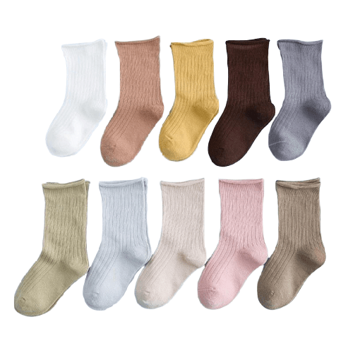 Ribbed Mid Length Socks