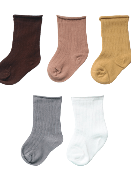 Ribbed Mid Length Socks