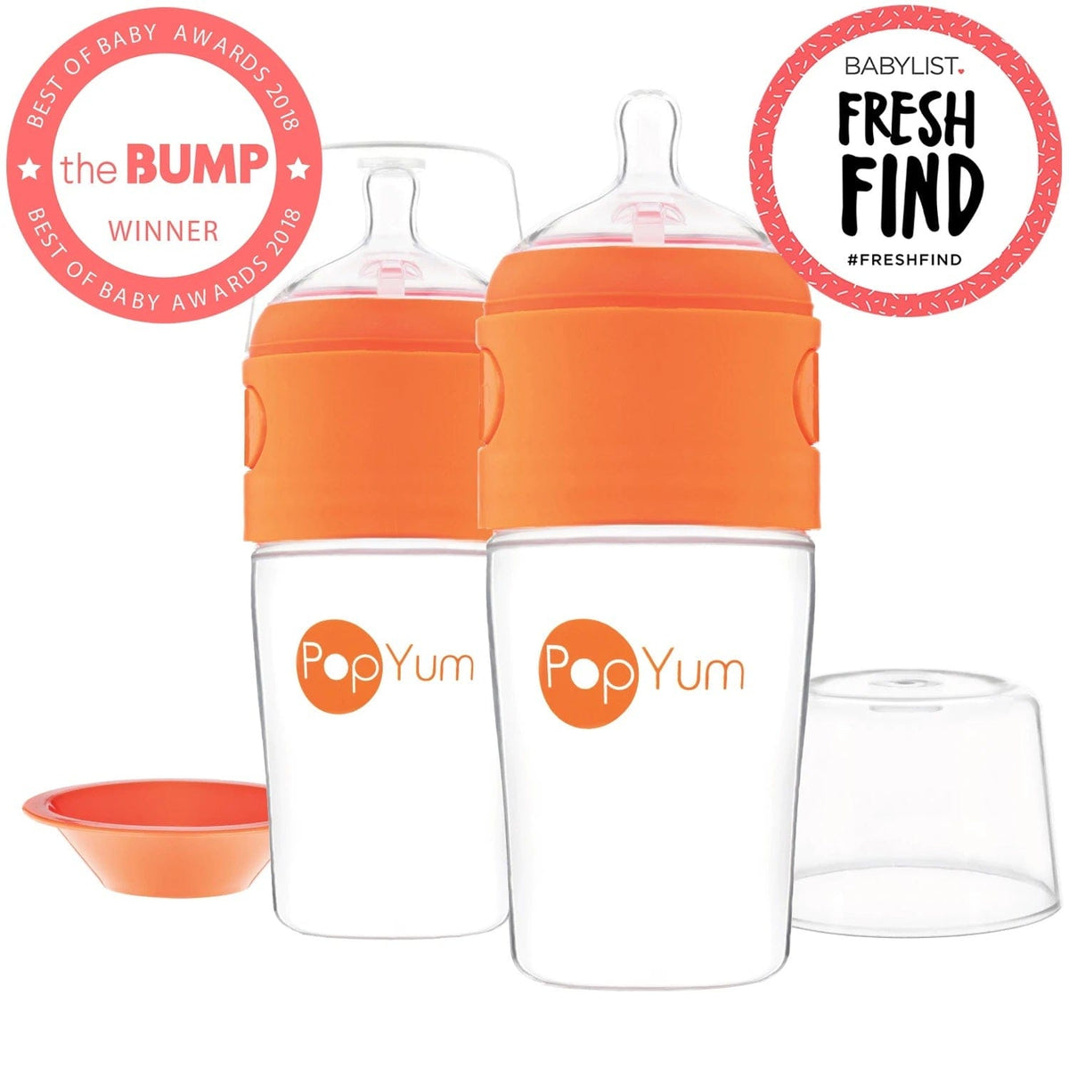 PopYum Anti-Colic Formula Making Baby Bottle, 2-pack, 9 oz.