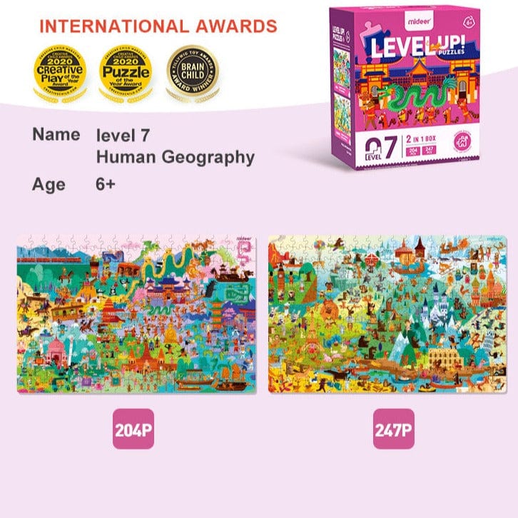 Level Up Puzzle - World Travel (7 Level)