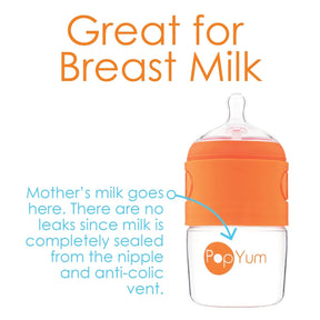 PopYum Anti-Colic Formula Making Baby Bottle, 2-pack, 5 oz.