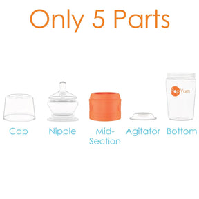 PopYum Anti-Colic Formula Making Baby Bottle, 2-pack, 5 oz.