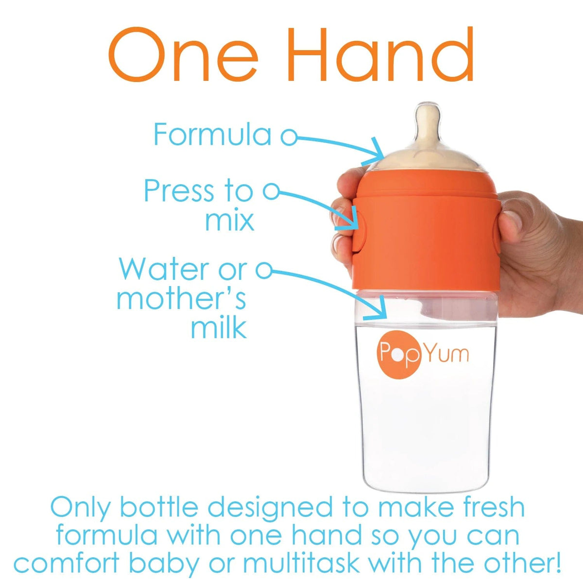 PopYum Anti-Colic Formula Making Baby Bottle 9 oz.